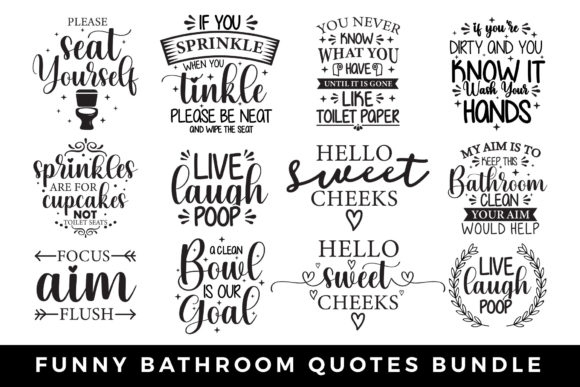 Funny Bathroom Quotes SVG Bundle Review