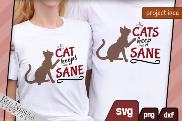 Funny Cat My Cat Keeps Me Sane Review