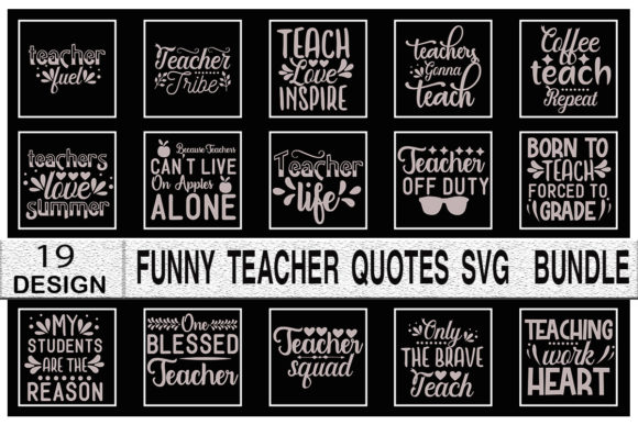 Funny Teacher Quotes SVG Designs Bundle Review